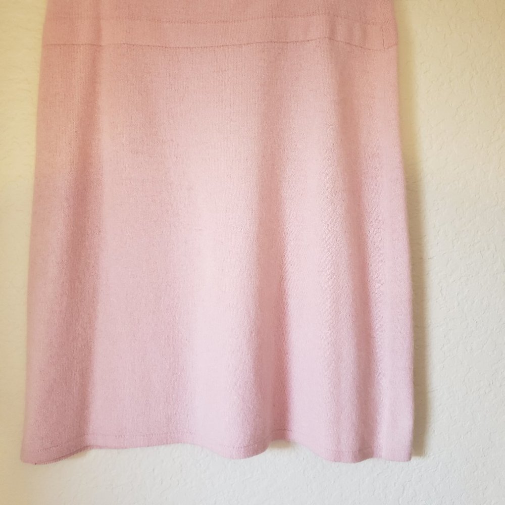 Boutique Pink Wool  Sweater Skirt With Adorable Waist Bows - Picture 6 of 7